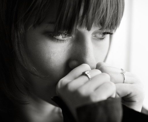 A stressed woman