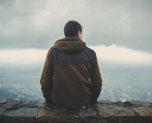 Man sitting trauma