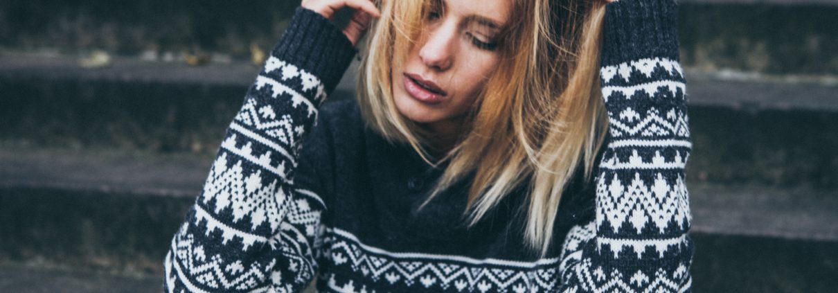 A woman with PTSD